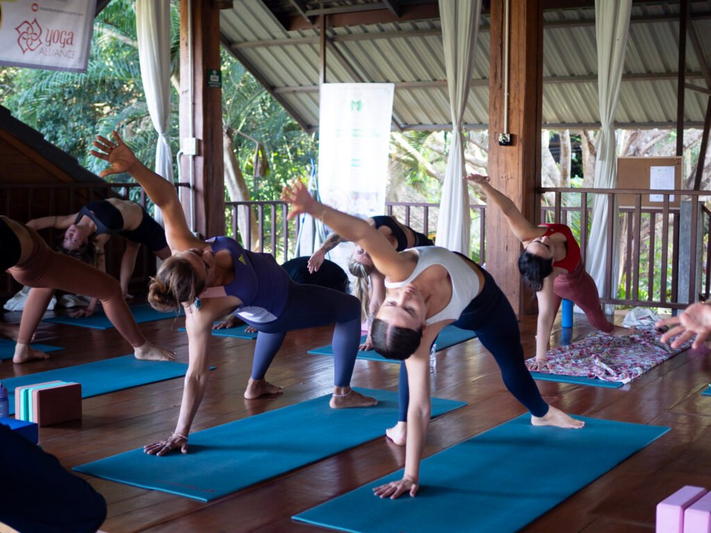 Infographic of the five areas to prepare for yoga teacher training